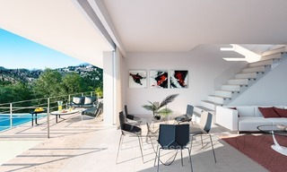 Unieke kans om een Moderne, Luxe Villa in Aanbouw te kopen met Zee- en Golf zicht, in Benahavis, Marbella 2294 