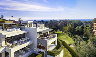 Nieuwe moderne luxe appartementen met prachtig zeezicht koop, eerstelijns golf positie, Marbella. Opgeleverd. Laatste! 11612 