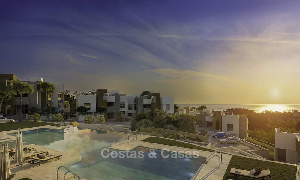 Nieuwe moderne luxe appartementen met prachtig zeezicht koop, eerstelijns golf positie, Marbella. Opgeleverd. Laatste! 11605