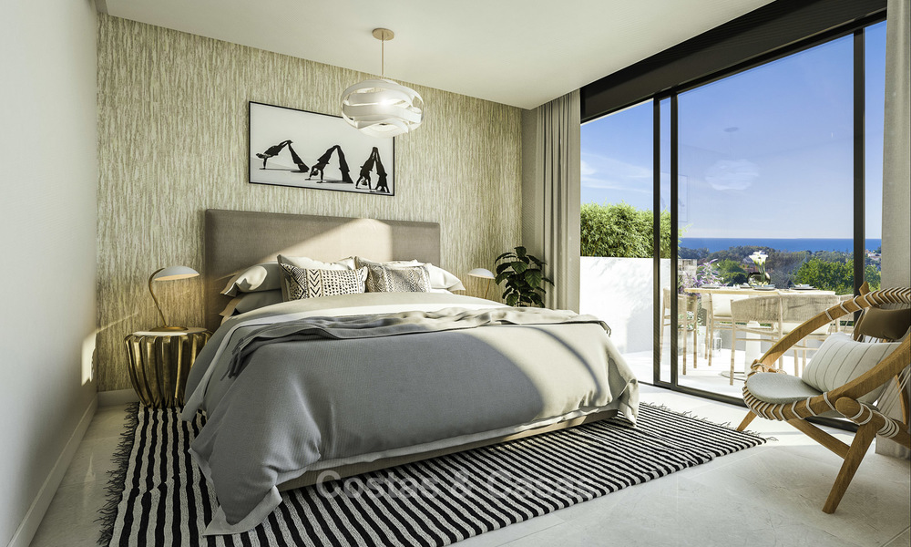 Nieuwe moderne luxe appartementen met prachtig zeezicht koop, eerstelijns golf positie, Marbella. Opgeleverd. Laatste! 11608