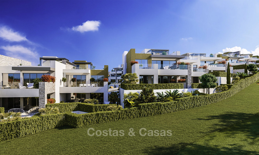 Nieuwe moderne luxe appartementen met prachtig zeezicht koop, eerstelijns golf positie, Marbella. Opgeleverd. Laatste! 11611