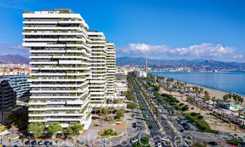 Nieuwe moderne luxe appartementen in een iconisch complex te koop, direct aan de strandboulevard van Malaga stad 64067
