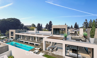 3 Nieuwe designervilla’s te koop op een steenworp van de golfbaan in een luxueus resort in Mijas, Costa del Sol 53549 