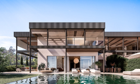 Nieuw project met 6 innovatieve, architectonische designervilla’s te koop met panoramisch zeezicht in Cascada de Camojan in Marbella 53082