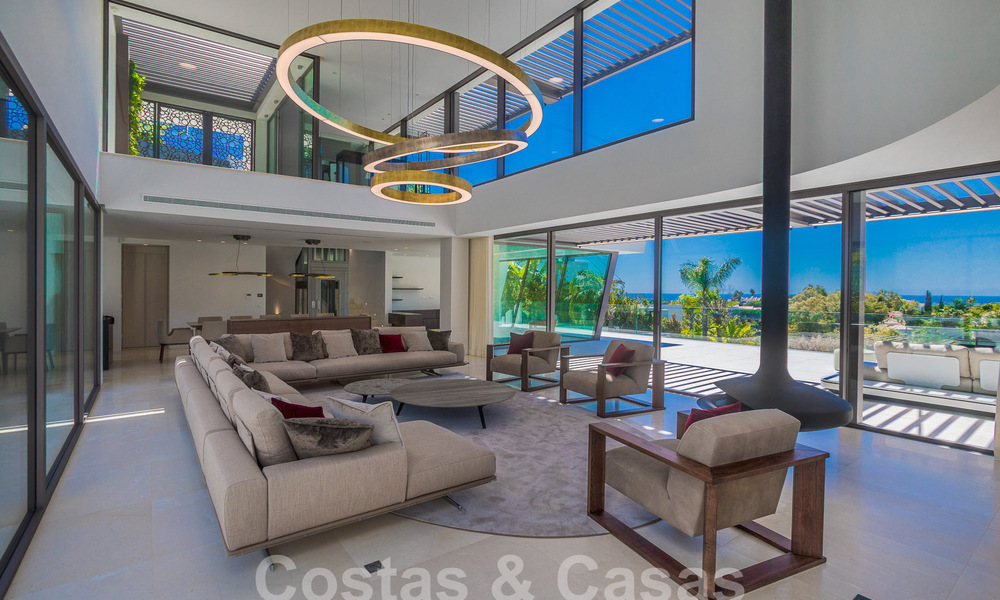 Instapklare, nieuwe, moderne luxevilla met 6 slaapkamers te koop met zeezicht in La Quinta, Marbella - Benahavis 54301