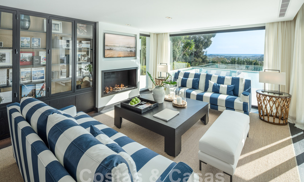 Spectaculaire luxevilla te koop in resort stijl met zeezicht in Nueva Andalucia’s golfvallei, Marbella 61090