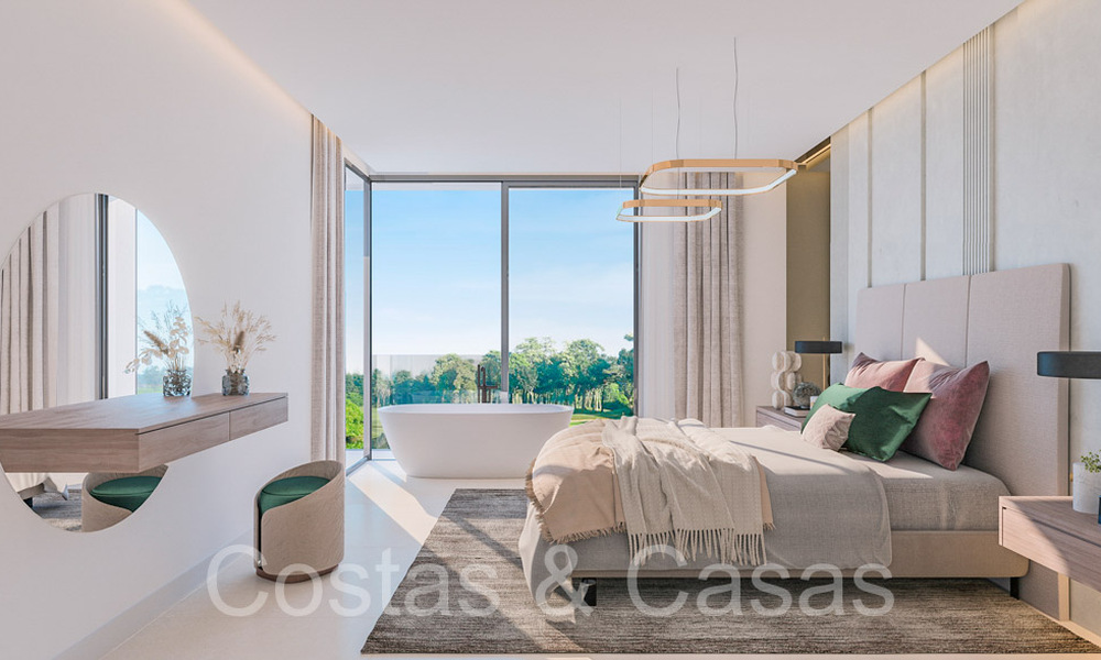 Nieuw project met moderne luxewoningen te koop grenzend aan de golfbaan in Mijas, Costa del Sol 64611