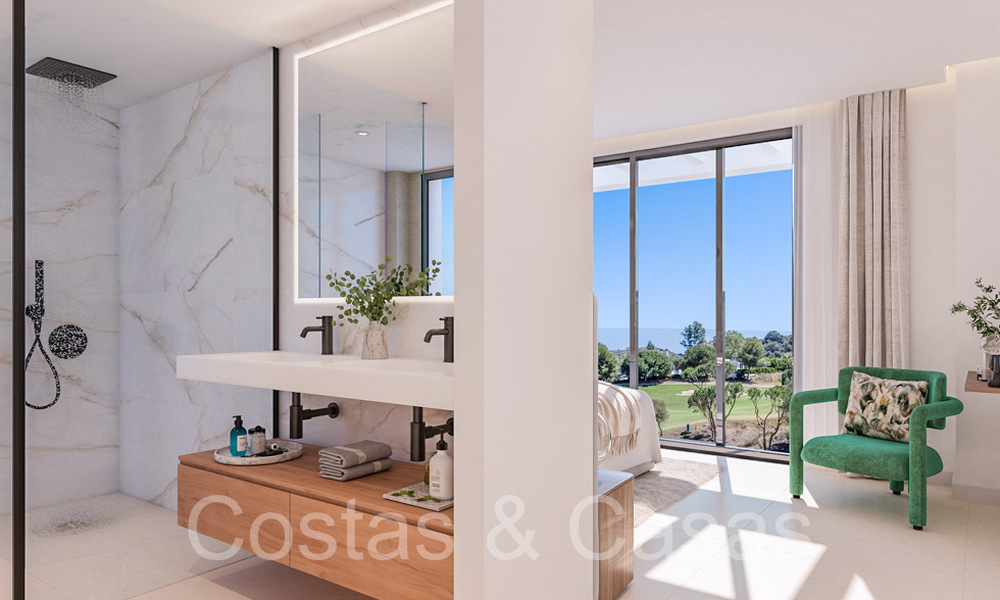 Nieuw project met moderne luxewoningen te koop grenzend aan de golfbaan in Mijas, Costa del Sol 64618