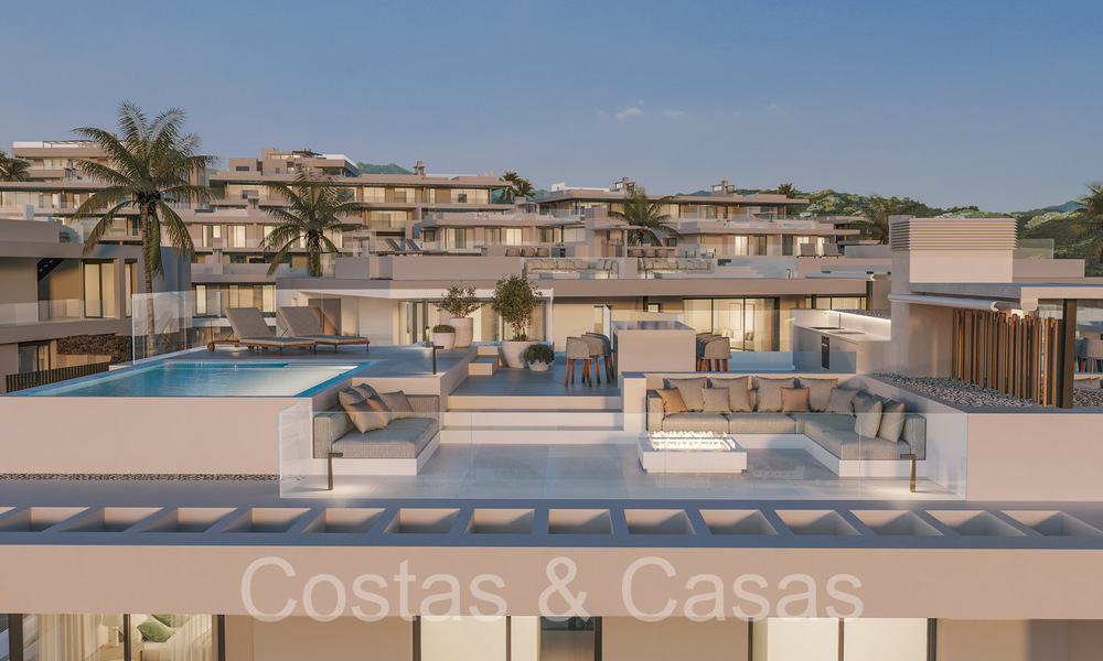 Prestigieuze nieuwbouwappartementen direct aan de golfbaan te koop, met zee- en golfzicht, Oost-Marbella 64752