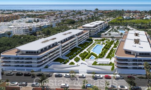 Moderne nieuwbouwappartementen te koop o/e steenworp v/h centrum e/h strand in San Pedro Playa, Marbella 64910