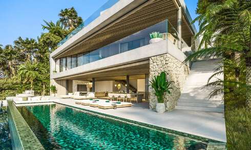 Bouwgrond + prestigieus villaproject te koop eerstelijnsgolf in Nueva Andalucia, Marbella 64965