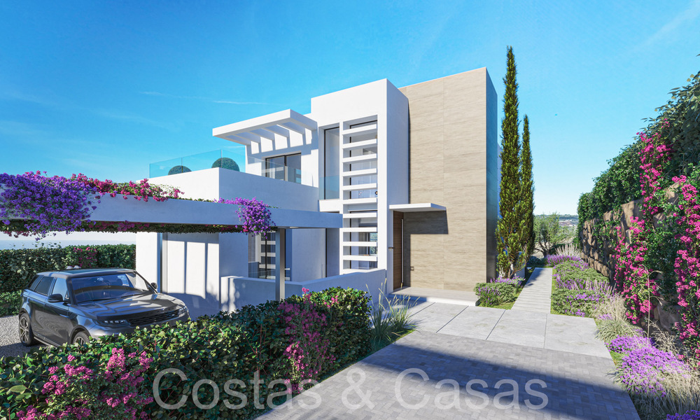 Nieuw op de markt! Nieuwe, moderne, vrijstaande luxevilla’s te koop grenzend aan de golfbaan in Estepona 65136
