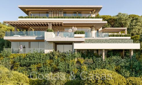 Bouwperceel + project voor een geavanceerde nieuwbouwvilla te koop in een exclusieve gated urbanisatie in de heuvels vlak bij Marbella 67798