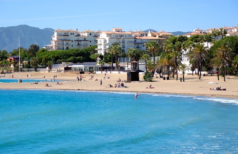Westelijk strand in puerto banus marbella