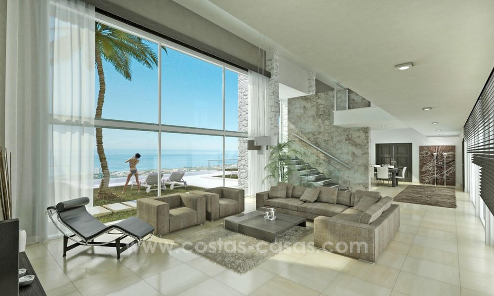 Moderne nieuwbouwvilla te koop in Marbella met panoramisch zeezicht 4456