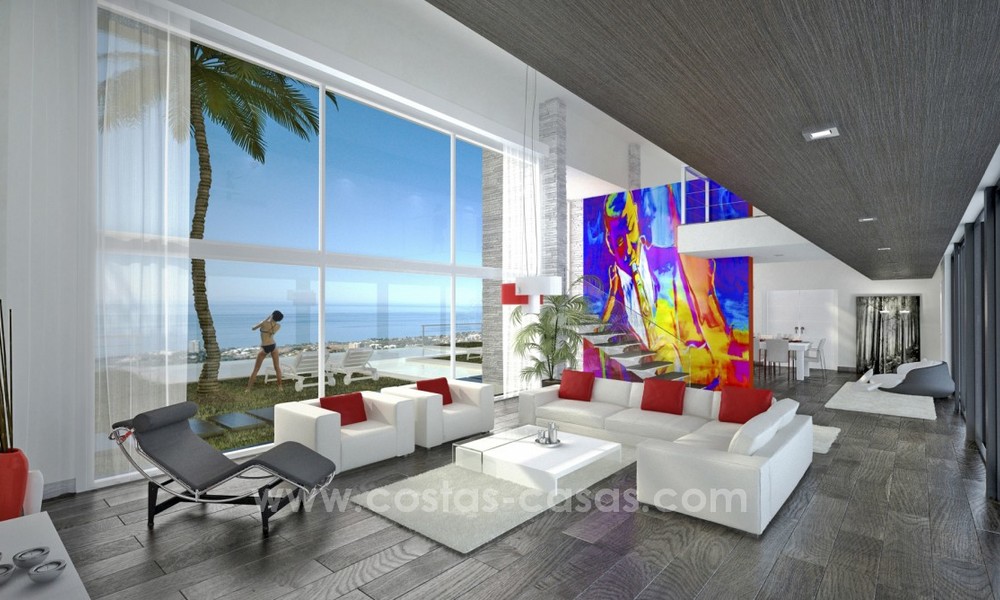 Moderne nieuwbouwvilla te koop in Marbella met panoramisch zeezicht 4459
