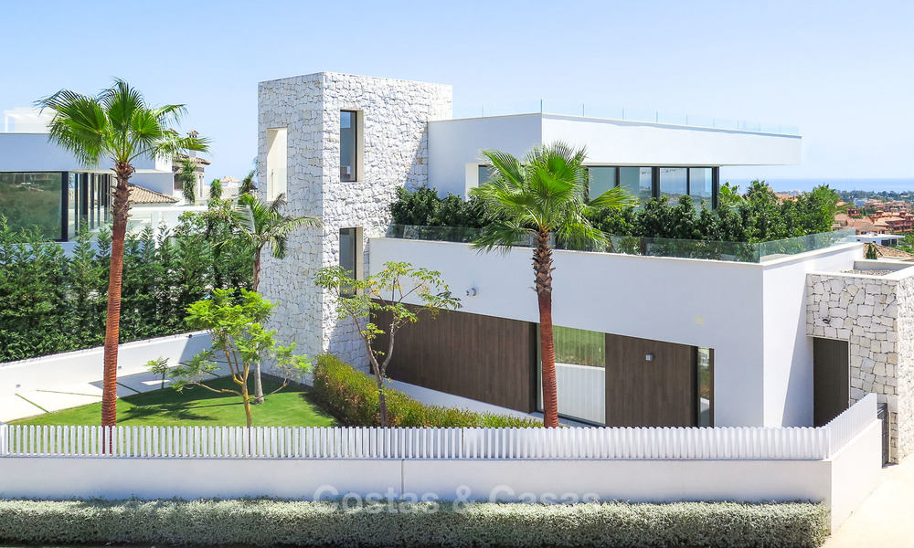 Nieuwe moderne luxe design villa´s te koop, Marbella - Benahavis, instapklaar, met golf- en zeezicht 7059