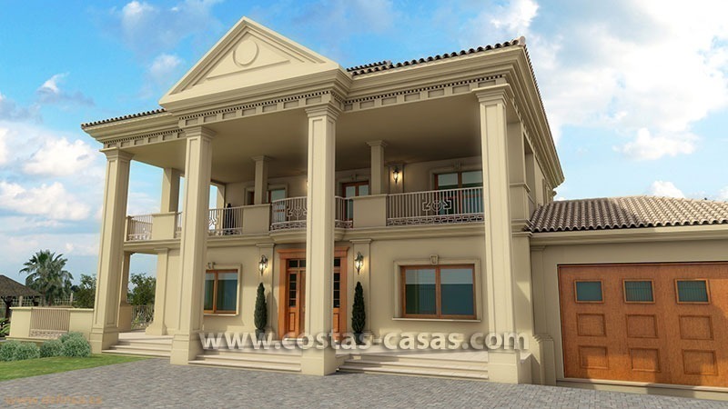 Exclusieve nieuwe villa te koop in klassieke stijl op de Golden Mile in Marbella