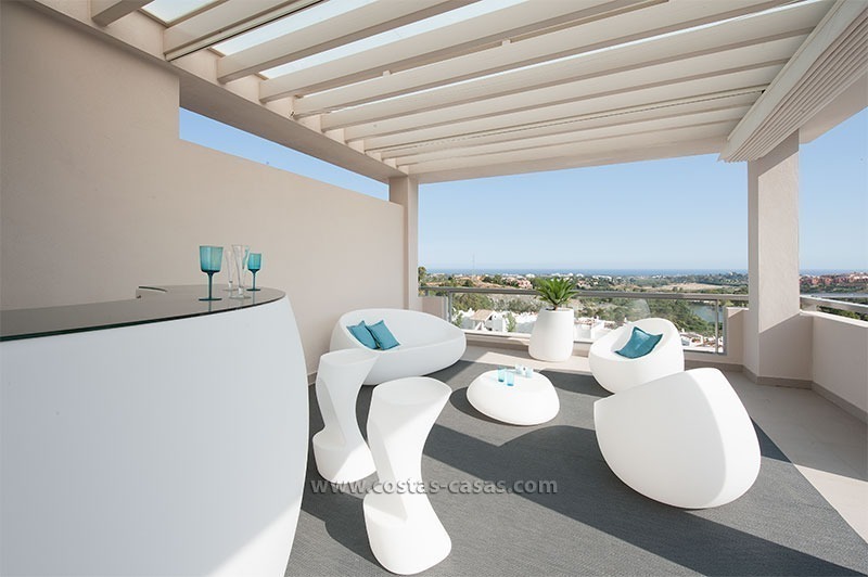 Nieuw luxe penthouse vakantie appartement te huur in moderne stijl in Marbella – Benahavis, Costa del Sol