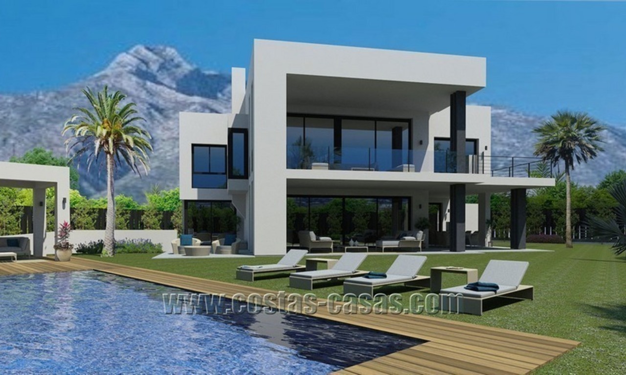 Moderne nieuwbouwvilla te koop op de Golden Mile in Marbella 0