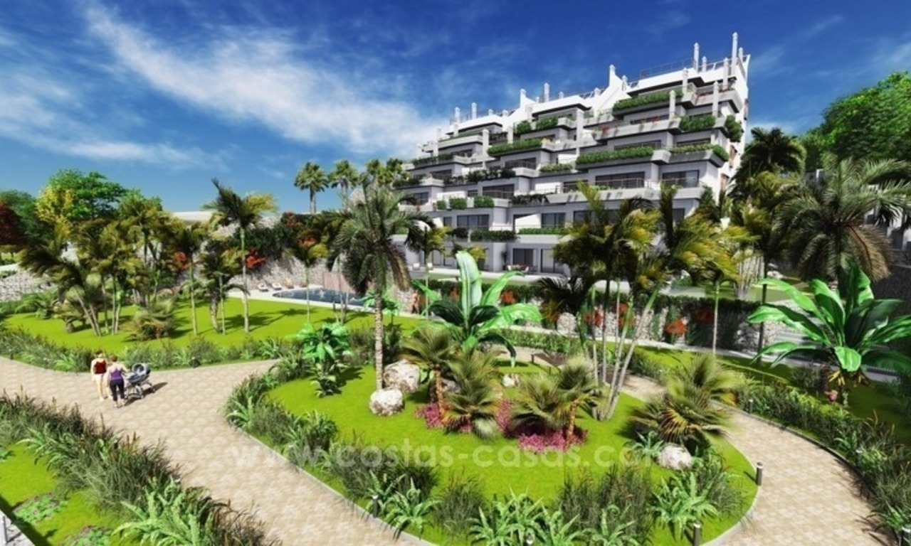 Estepona te koop: Nieuwe moderne luxe appartementen, eerstelijnstrand en loopafstand van het centrum 2