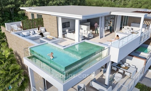 Nieuwe luxe moderne appartementen en villa´s te koop in Mijas, Costa del Sol 