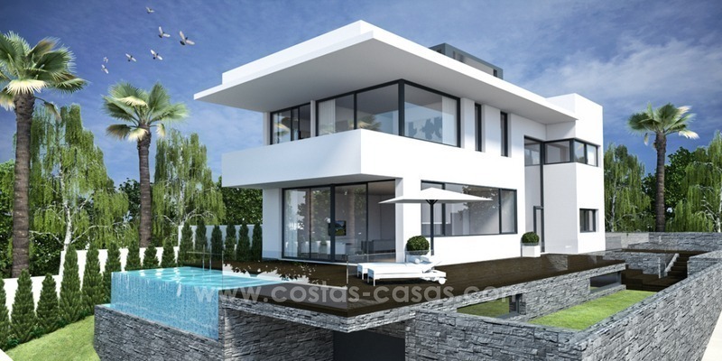 Nieuwe moderne luxe villa te koop, beachside Marbella oost