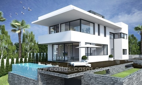 Nieuwe moderne luxe villa te koop, beachside Marbella oost 