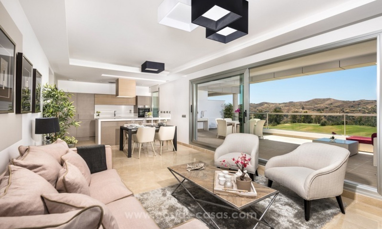Moderne nieuwe luxe appartementen te koop in een golf resort in Mijas aan de Costa del Sol 15