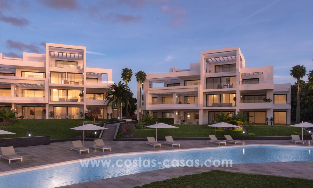 Moderne design appartementen te koop direct aan de golfbaan in Benahavis - Marbella 18839