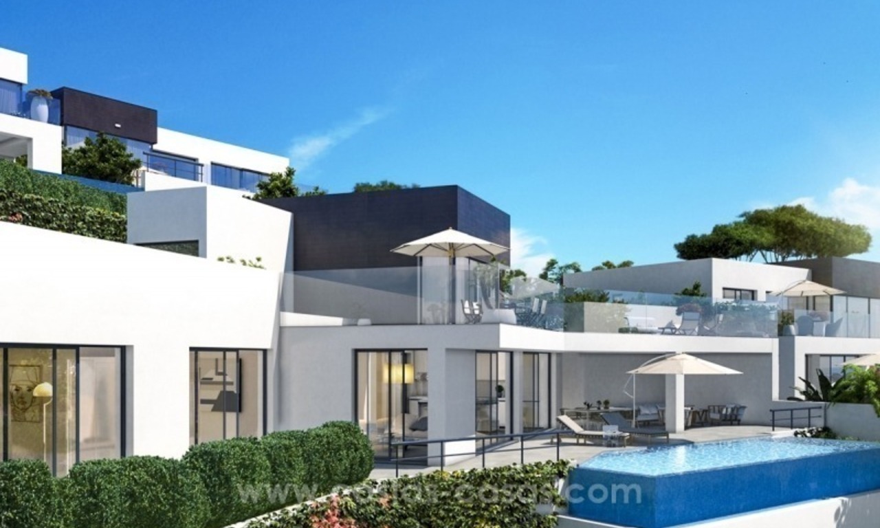 Nieuwe moderne villas te koop met zeezicht in La Cala de Mijas, Costa del Sol 3