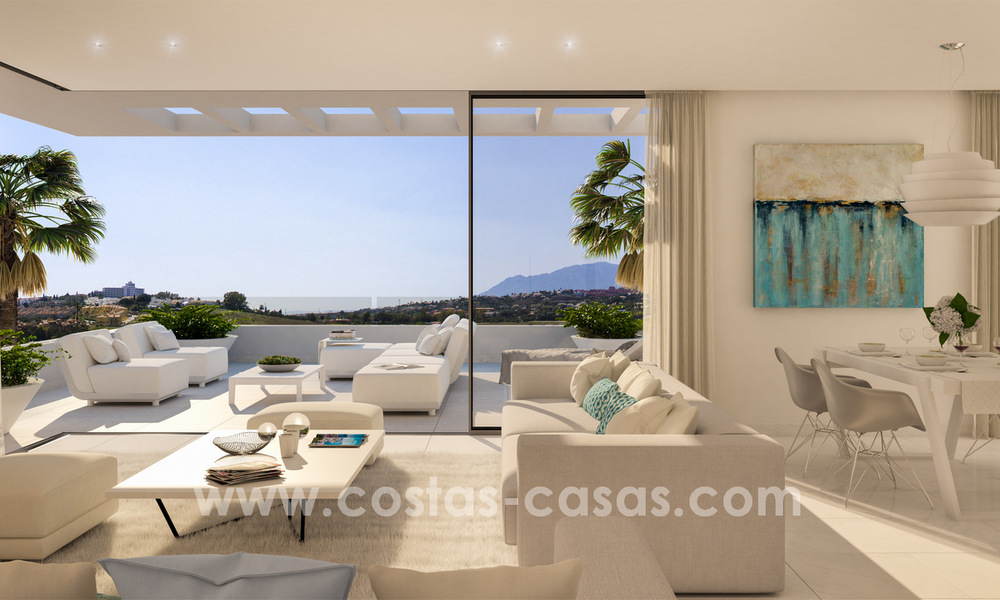 Instapklare moderne design appartementen te koop, nabij de golfbaan tussen Marbella en Estepona 23746