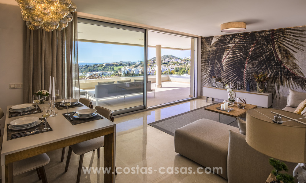 Nieuwe moderne appartementen te koop in Benahavis - Marbella met golf en zeezicht. Instapklaar. 7354