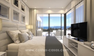 Moderne nieuwe luxe appartementen te koop met zeezicht op slechts enkele minuten rijden van Marbella centrum 4648 
