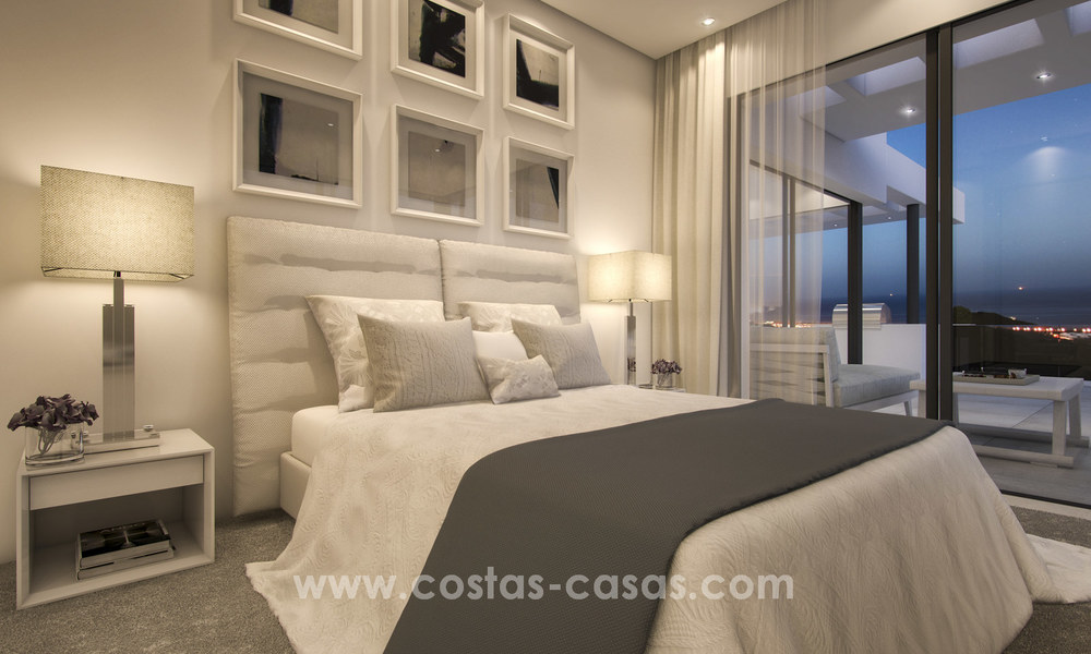 Moderne nieuwe luxe appartementen te koop met zeezicht op slechts enkele minuten rijden van Marbella centrum 4650