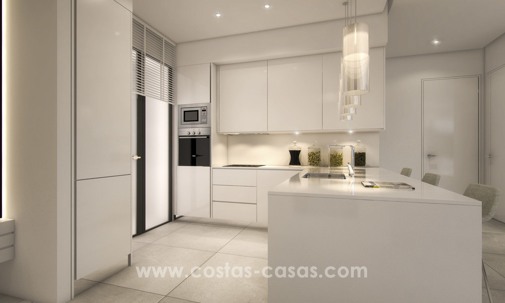 Moderne nieuwe luxe appartementen te koop met zeezicht op slechts enkele minuten rijden van Marbella centrum 4652