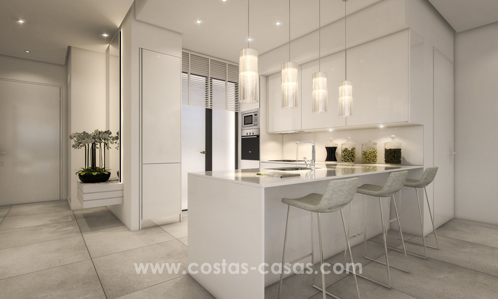 Moderne nieuwe luxe appartementen te koop met zeezicht op slechts enkele minuten rijden van Marbella centrum 4653