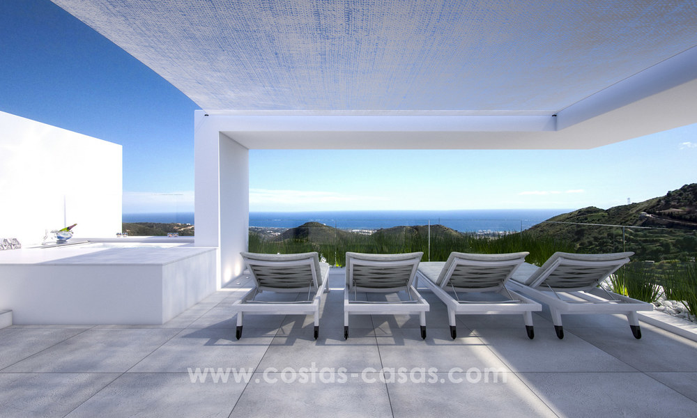 Moderne nieuwe luxe appartementen te koop met zeezicht op slechts enkele minuten rijden van Marbella centrum 4661