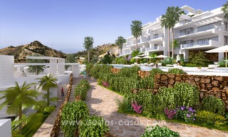 Moderne nieuwe luxe appartementen te koop met zeezicht op slechts enkele minuten rijden van Marbella centrum 4668 