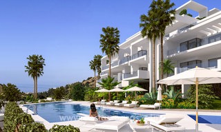 Moderne nieuwe luxe appartementen te koop met zeezicht op slechts enkele minuten rijden van Marbella centrum 4670 