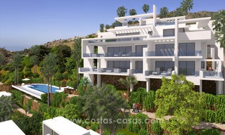 Moderne nieuwe luxe appartementen te koop met zeezicht op slechts enkele minuten rijden van Marbella centrum 4673 
