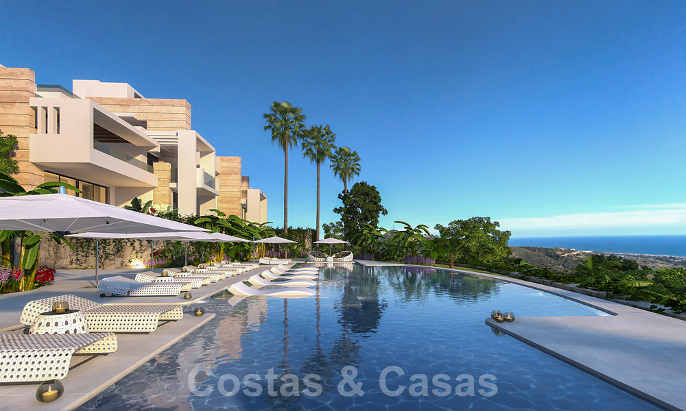 Moderne nieuwe luxe appartementen te koop met zeezicht op slechts enkele minuten rijden van Marbella centrum 38342