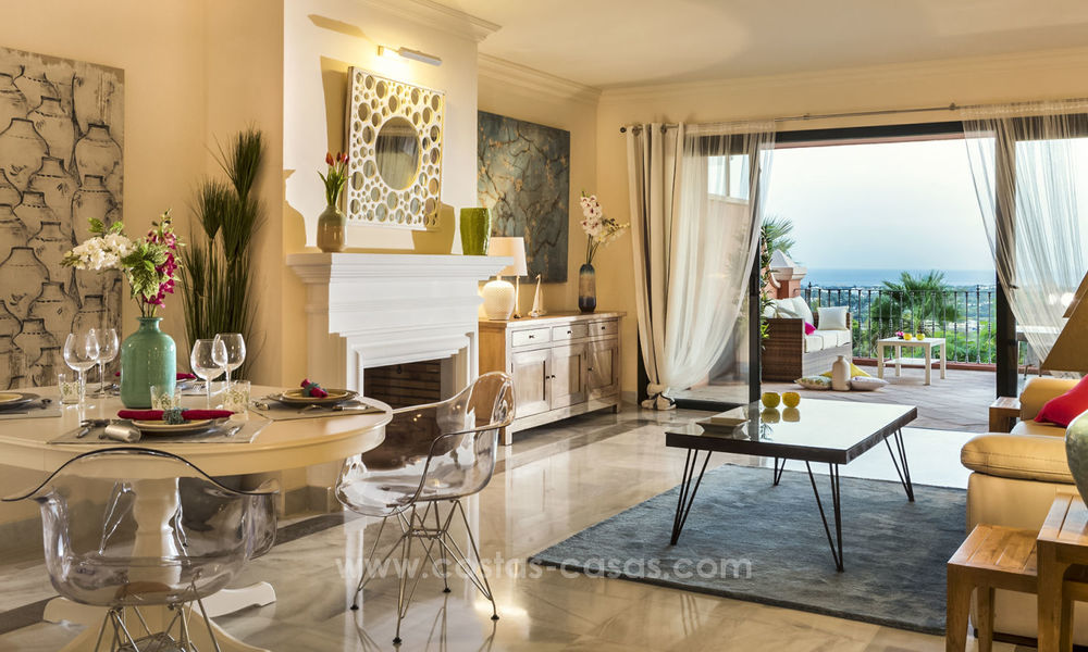 Ruime luxe appartementen te koop in Benahavis - Marbella met prachtig zeezicht. LAATSTE APPARTEMENT MET KORTING. 5046