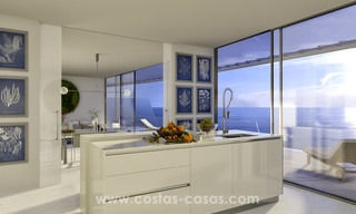 Instapklare spectaculair moderne luxe eerstelijns strand appartementen te koop in Estepona, Costa del Sol 3831 
