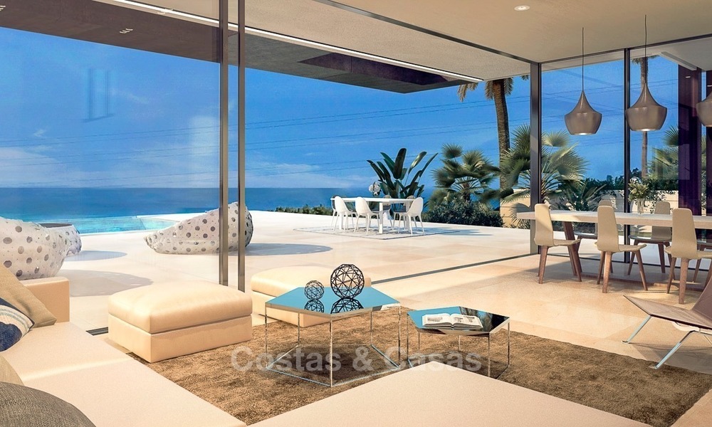 Nieuwe moderne villa te koop, Eerstelijn golf met zeezicht in Estepona, Costa del Sol 353