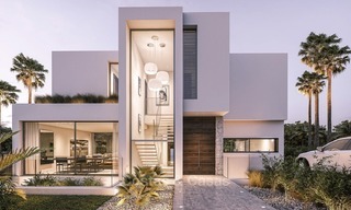 Moderne nieuwbouw villa's te koop aan de New Golden Mile, op loopafstand van het strand, tussen Marbella en Estepona 1120 