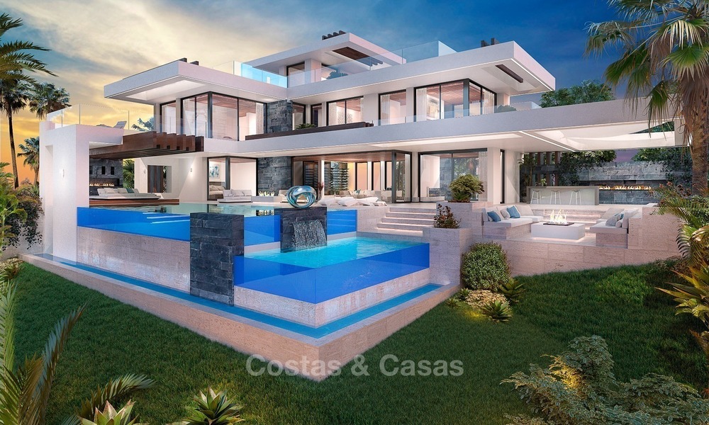 Luxe, Moderne Villa met Zee- en Golfzicht te Koop in Benahavis, Marbella 1130