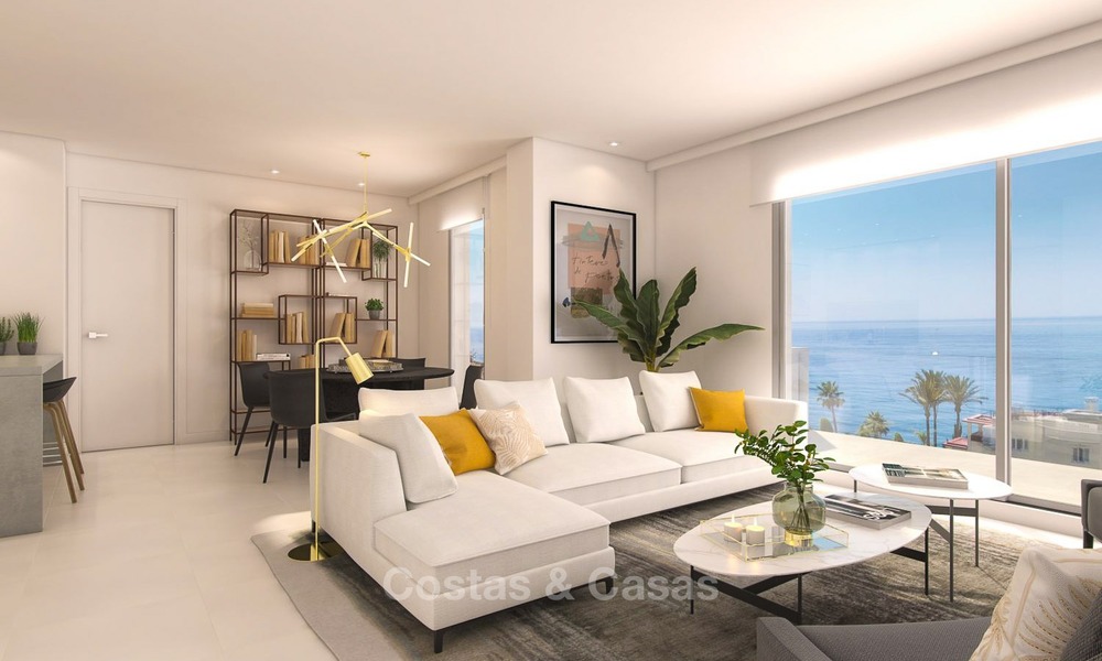 Moderne Appartementen met Zeezicht te koop, vlakbij het Strand in Benalmádena, Costa del Sol. Opgeleverd! 1283