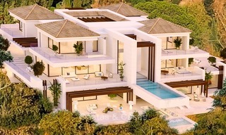 Spectaculaire, Moderne - Andalusische stijl villa te koop met Golf- en zeezicht, Benahavis - Marbella 1411 