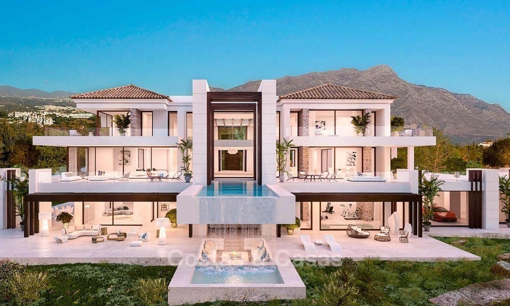 Spectaculaire, Moderne - Andalusische stijl villa te koop met Golf- en zeezicht, Benahavis - Marbella 1412